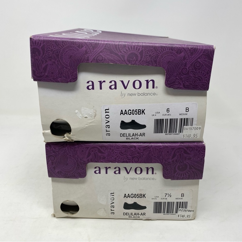 Aravon Delilah Black leather lace up shoes - Picture 7 of 8